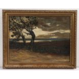 Attributed to Edwin Nichol (1855-1923), Stormy Landscape, oil on canvas, 30 x 40cm