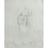 Follower of Sir Thomas Lawrence (British, 1769-1830), Portrait sketch of Lady Emma Hamilton,