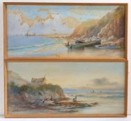 John Clarkson Isaac Uren (British, 1845-1932) West Country Coastal Scenes pair of watercolours, both