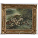 English School (19th Century) The Otter Hunt