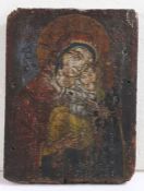 Greek School (18th Century) Icon, oil on panel, 25 x 19cm unframed