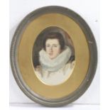 English School (19th Century) 'Sir Philip Sydney', watercolour, 21 x 15cm oval