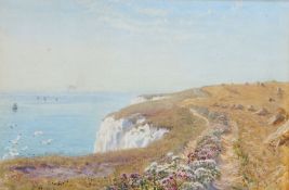 Robert Thorne Waite R.W.S (British, 1842-1935), 'The Cliffs near Dover', watercolour, 23 x 35cm