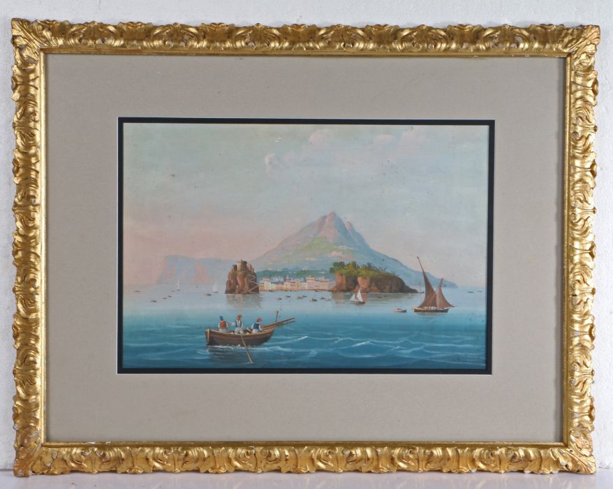 Veduta Dell Isota di Ischia watercolour 28 x 42.2cm (11 x 16 5/8in)