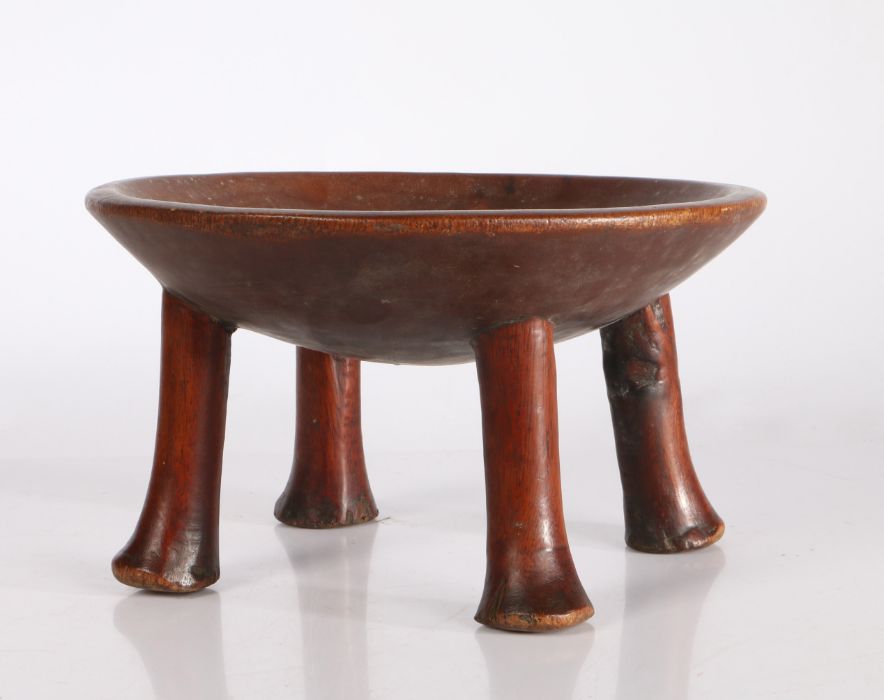 19th Century African stool, Kamba Tribe, (Kenya, East Africa) of circular form with a dish top - Image 2 of 3