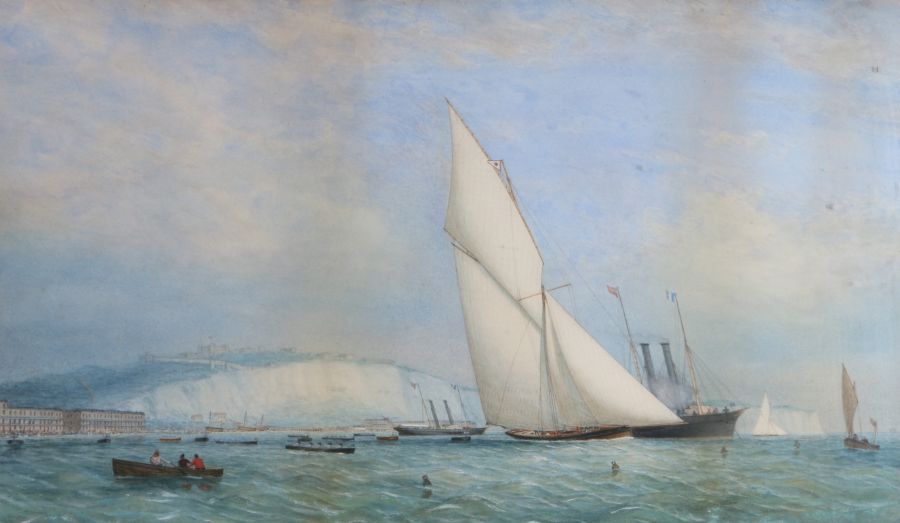 Josiah Taylor (19th Century) 'Dover Regatta' signed, dated and titled (to the mount) watercolour