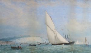 Josiah Taylor (19th Century) 'Dover Regatta' signed, dated and titled (to the mount) watercolour