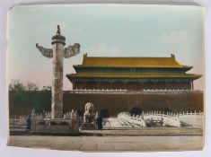 Kang-Sing Chiao (Chinese, 19th Century) a coloured albumen print, circa 1900, a view of a large