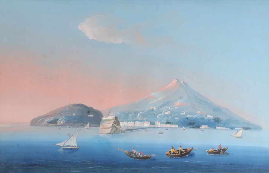 'Veduta Dell Isota di Ischia' watercolour 42.5 x 65cm (16 3/4 x 25 5/8in)