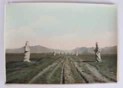 Kang-Sing Chiao (Chinese, 19th Century) a coloured albumen print, circa 1900, a view of a group of