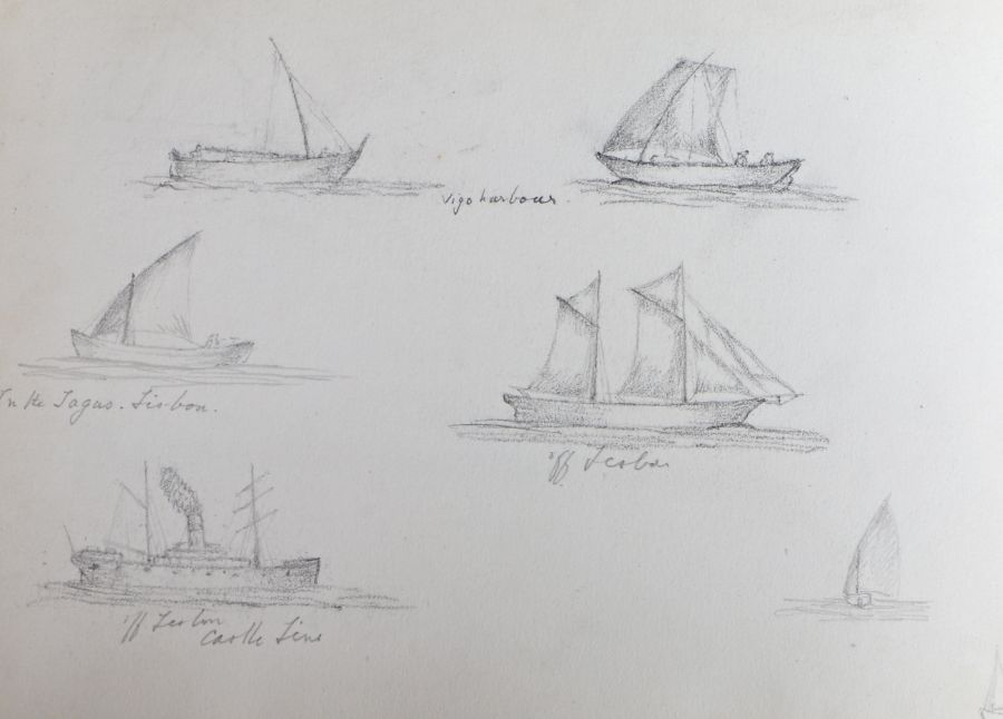 Late 19th Century diary and sketch book by E.C. Bowden-Smith on her voyage to Australia in 1896/ - Image 3 of 4