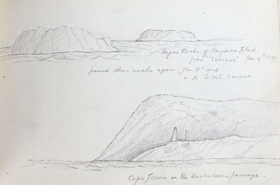 Late 19th Century diary and sketch book by E.C. Bowden-Smith on her voyage to Australia in 1896/ - Image 4 of 4