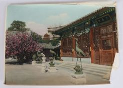 Kang-Sing Chiao (Chinese, 19th Century) a coloured albumen print, circa 1900, a view of the entrance