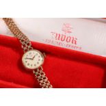 Tudor Royal ladies 9 carat gold wristwatch, the signed cream dial with Arabic markers and outer