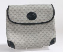 Ladies Gucci cross body shoulder bag, the canvas exterior with Gucci "micro GG" decoration and