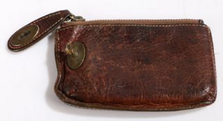 A Mulberry dark tan leather change purse