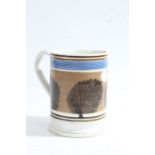 Victorian quart Mocha mug, with a looped handle and typical design to the mug, 15.5cm high AF