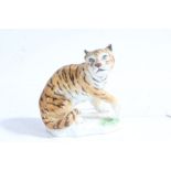 Meissen porcelain tiger, marks to base, 6cm tall Jentel COLLECTED 1/12/22 K8