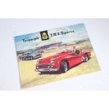 Triumph T.R.3 Sports fold out sales catalogue c1957-58, with four large multicoloured