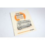 Leyland Titan Double-Deck Bus 4 page brochure with 10 illustrations of the bus and and the