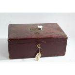 Victorian tooled maroon leather writing case by F. West, manufacturer to the Royal family No.1 St