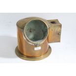 20th century Brass ships binnacle compass case, 21cm high