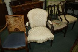 Four various chairs to include Hepplewhite style chair etc (4)