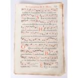 Collection of 18th Century musical score sheets, each sheet on paper