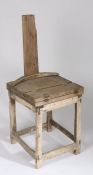 Early 19th Century Swedish metamorphic stool/table or Bordstol, with painted frame, 144cm high, 50cm