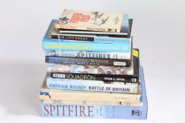 Selection of military aviation related books including, 'Spitfire, The History' by Eric B.