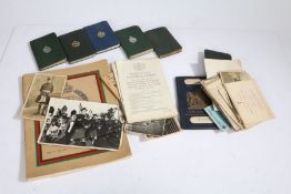 Ephemera, including three issues of the Royal Tank Regiment Journal from 1935/36, photographs of