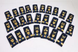 Collection of U.S. Coastguard bullion shoulder boards by Vanguard, (qty)