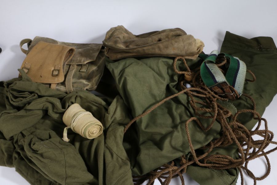 First World War British 1908 Pattern Haversack, together with other, later, equipment including a - Image 4 of 4