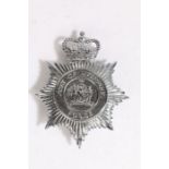 Queens crown Port of Liverpool Police helmet plate