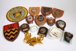 Collection of plaques to H.M. Ships Amazon and Drake, Inspectorate of Naval Ordnance, H.M. Yacht