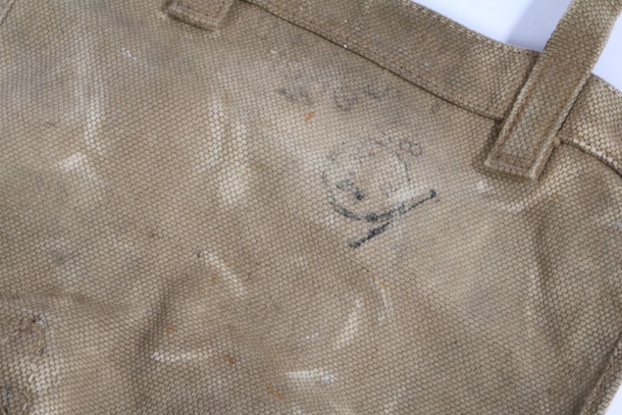 First World War British 1908 Pattern Haversack, together with other, later, equipment including a - Image 2 of 4