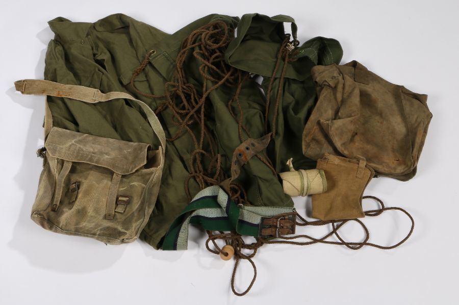 First World War British 1908 Pattern Haversack, together with other, later, equipment including a - Image 3 of 4