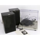 Technics Direct Drive turntable SL-D2, serial number GAOJ27E379 with operating instructions,