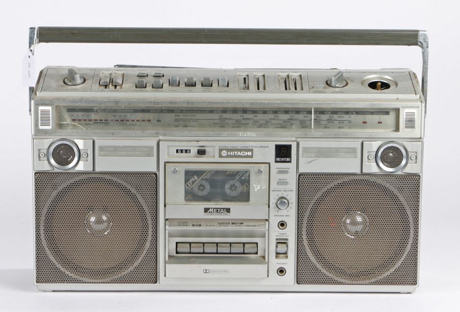 Hitachi TRK-8290E radio cassette ghetto blaster, the cassette recorder boombox with Dolby system