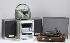 BSR British Radio Corporation ITT KA1026 Record player together with an Aiwa NSX-SZ10 Digital