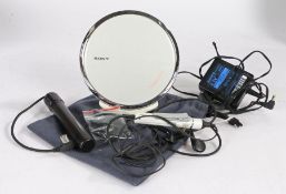 Sony CD Walkman D-EJ885, the compact disc portable player with mega bass. battery case, charger,