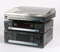 Hitachi HA-MD55 Graphic equalizer stereo amplifier together with a FT-MD55 AM-FM tuner and a HT-MD22
