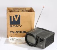 Sony portable TV-511UK television receiver, with operating instructions and orignial box