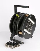 Pulse audio frequency controlling cable reel with 12 inputs