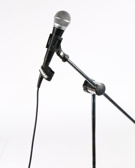 Shure PG48 Microphone, with cable, Shure bag and floorstanding holder