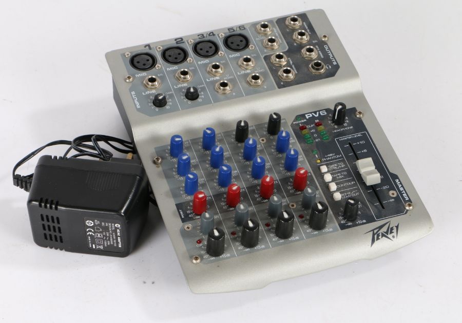 Peavey PV6 Microphone Mixer, serial number 0ABAI020806