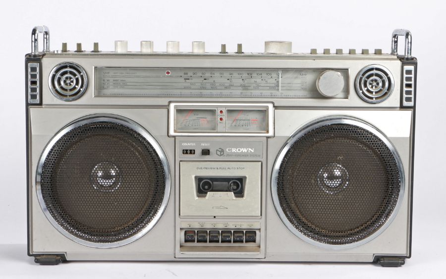 Crown CSC-850L radio cassette ghetto blaster, the cassette recorder boombox with Dolby system