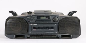 Philips AZ8304-25 Stereo Radio, Cassette, CD ghetto blaster, the twin cassette recorder boombox with