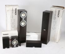Set of five Tannoy Mercury Speakers including two V4i floorstanding, two Tannoy Mercury VRi Rear