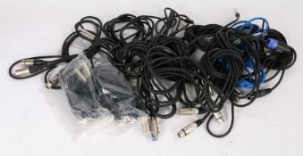 Cables, to include 9 XLR male to female patch cables together with 4 TS male to XLR female cables